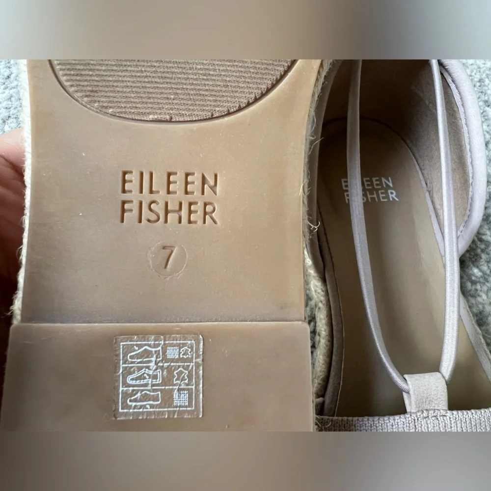 Eileen Fisher Mews Mesh Espadrilles Womens 7 Blush Slip On Sandals